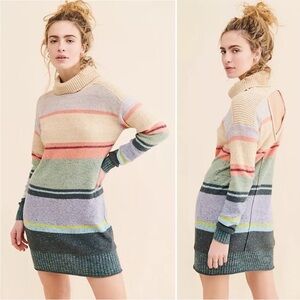 Daily Practice by Anthropologie The Keep It Cool Color Block Knit Dress, Size XS